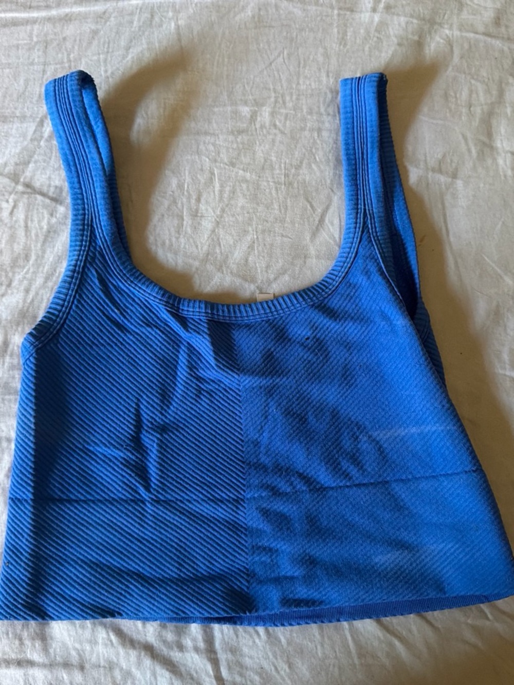 South Moon Under Blue Ribbed Scoop Sports Bra